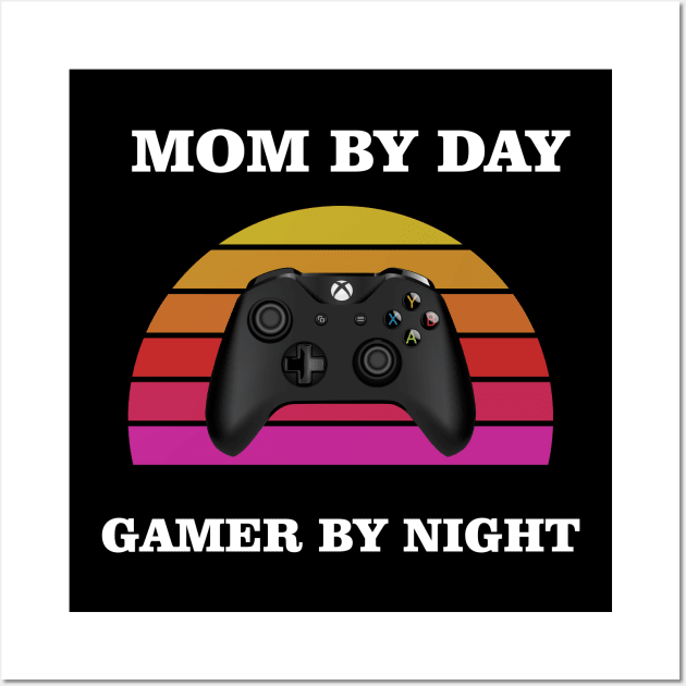 mom by day gamer by night Wall Art by Ericokore